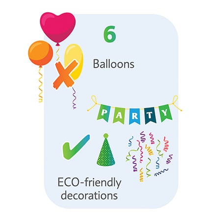 6 To reduce single-use plastic in Curacao Avoid using balloons